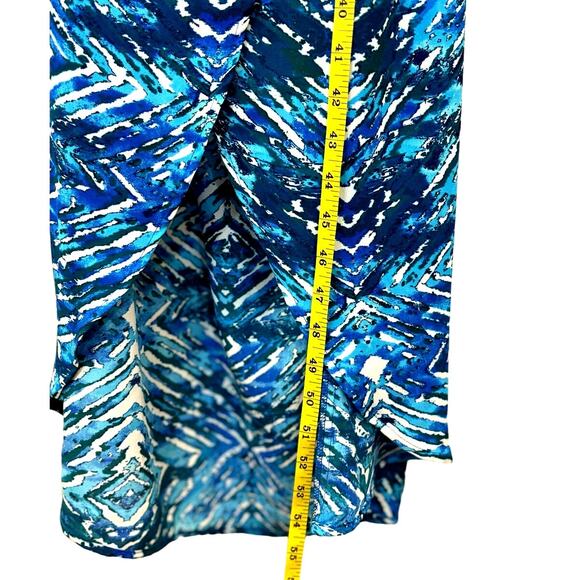 Forever 21 Sleeveless Racerback High Low Maxi Dress Size Large Blue Green NWT - Picture 10 of 10